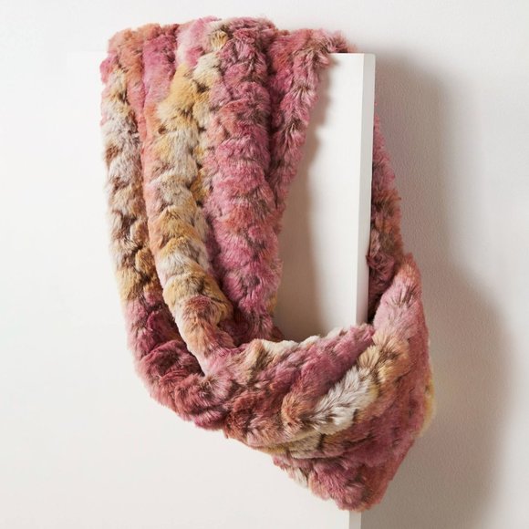 Anthropologie Remy Faux Fur Cowl Scarf